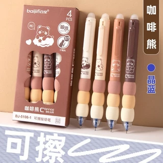 L090 ปากกาน้ำเงินแพค 4 ด้าม เขียนลบได้พร้อมหัวยางลบ มี 6 สีให้เลือก พร้อมส่งจากไทย