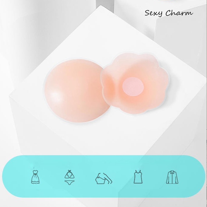 Sexy Charm🍥🍥บราที่มองไม่เห็น แผ่นแปะหน้าอก ประเภทซิลิโคน สองสไตล์ พร้อมส่งในไทย