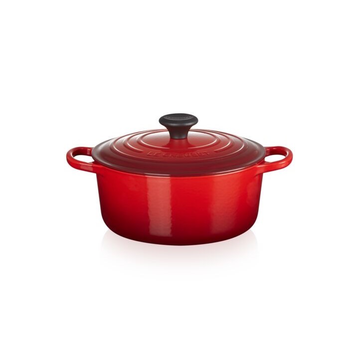หม้อเหล็กหล่อทรงกลม ขนาด 26 ซม.2nd สีแดง 2ND Signature Round Casserole 26cm Cerise 2nd Choice