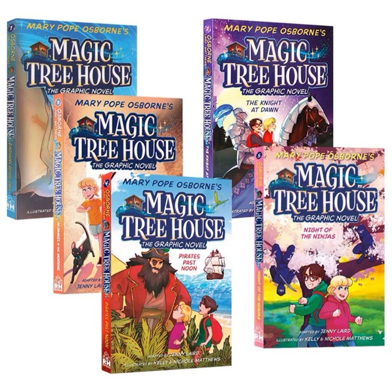 Magic Tree House Graphic Novel Starter Set 1-5 books(5 Books Set), Ages:6-9, Paperback