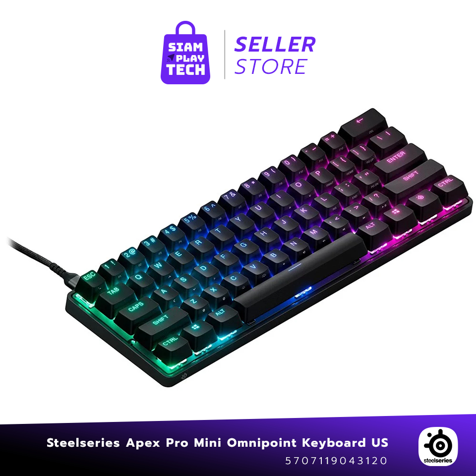 SteelSeries Apex Pro Mini/Wireless Optical Gaming Keyboard คีบอร์ดเกมมิ่งออปติคอลขนาด 60%