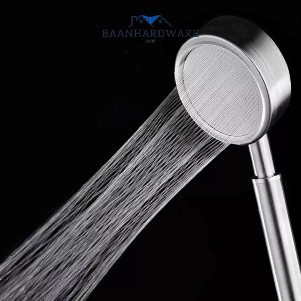 BAANHARDWARE ฝักบัวอาบน้ำ เพิ่มแรงดัน สแตนเลส 304 แท้ พร้อมสายฝักบัว สแตนเลส MA-F-203S