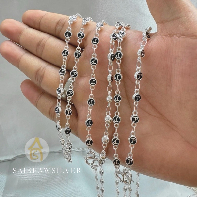 !!สร้อยคอเงินนะโม!! สร้อยคอยาว 24 นิ้ว สวมหัวได้ นะโมถมเงิน ของดีของขลังเมืองนคร