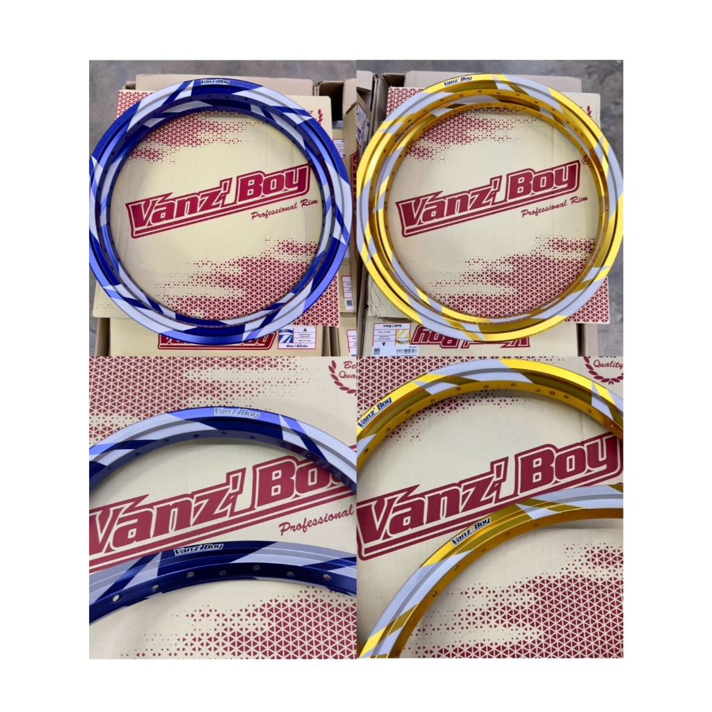 วงล้อ Vanz Boy ทรง A 1.40-17 สายฟ้า สีทอง DID , สีน้ำเงิน ,สีดำ ,สีแดง