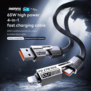 Remax Cable 2 in 2 (RC-C189) - สายชาร์จ 2 หัว USB / Type-C / L ชาร์จเร็ว 65W