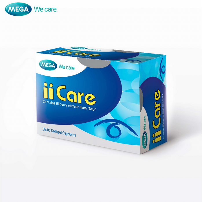 Mega wecare iicare 30 แคปซูล เมก้าวีแคร์ ไอแคร์ บำรุงสายตา
