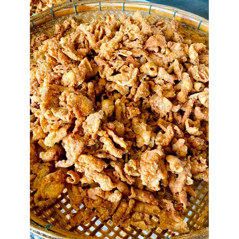 หนังไก่ทอดคีโต หนังไก่ทอดล้วนๆ คีโต หนังไก่ทอดกรอบคีโต หนังไก่ทอดคีโต ทอดแค่เกลือ กระเทียม พริกไทย ครึ่งกิโลกรัม