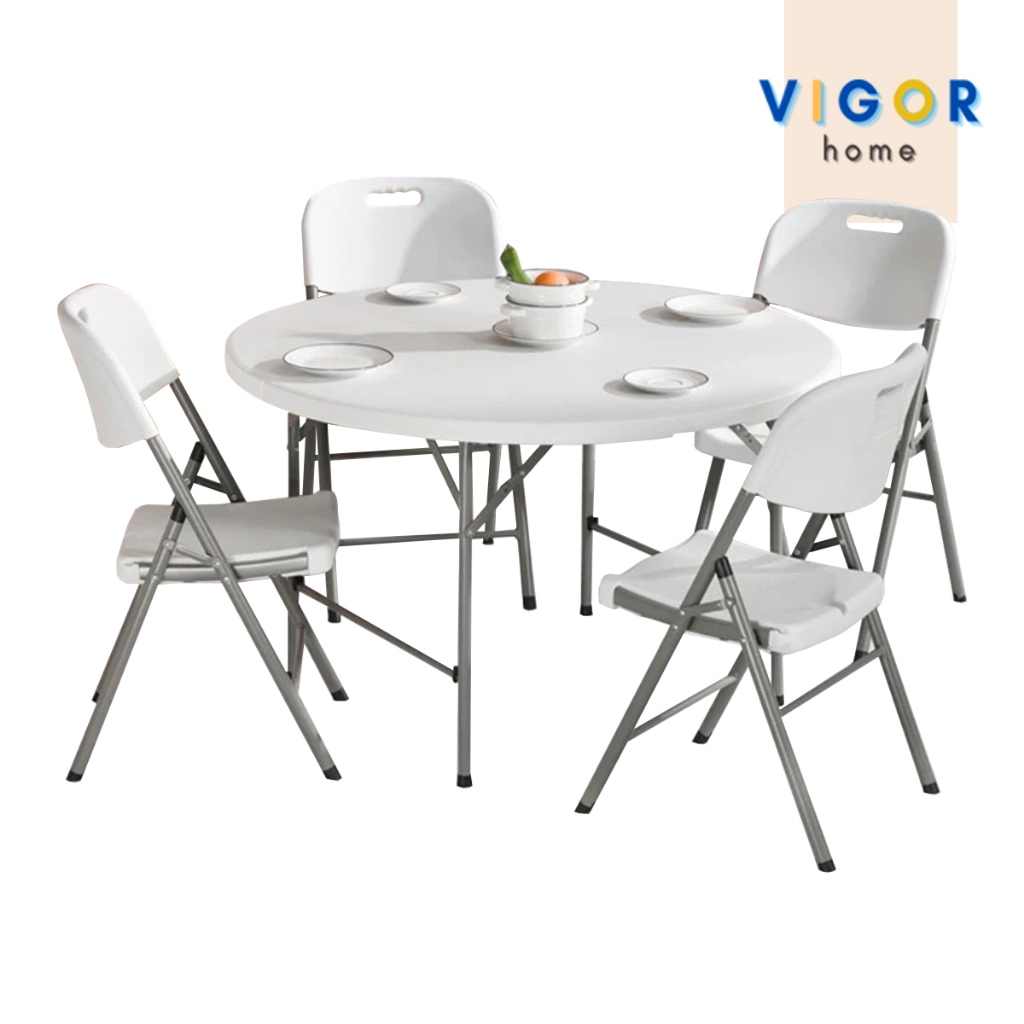 Vigor Home โต๊ะกลมอเนกประสงค์ รุ่น DD-213 พับเก็บได้ ง่ายต่อการเคลื่อนย้ายและจัดเก็บ