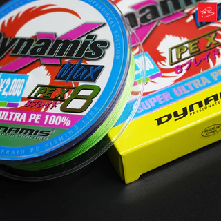 สายพีอีไดนามิส PE Dynamis/deepline X8 ถักแปด สีรุ้ง ม้วนยาว 150m เบอร์ 0.6/0.8/1/1.5/2.0/3.0/4.0