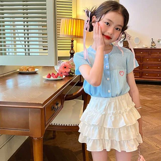 Babyonline(Y526)A1 (โปรลับลูกค้าใหม่ 32.-)(ส่งด่วน1วัน) กระโปรงกางเกงแฟชั่นสําหรับเด็กผู้หญิงแบบทรงเค้กและแบบจีบพลีท