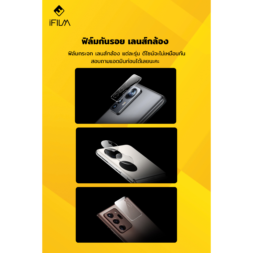 iFILM ฟิล์มกระจก เลนส์กล้อง For Samsung A05 A06 A07 A15 A16 A17 A25 A26 A34 A35 A36 A54 A55 A56 5G ฟิล์มกล้อง Lens Glass - ภาพย่อย 2