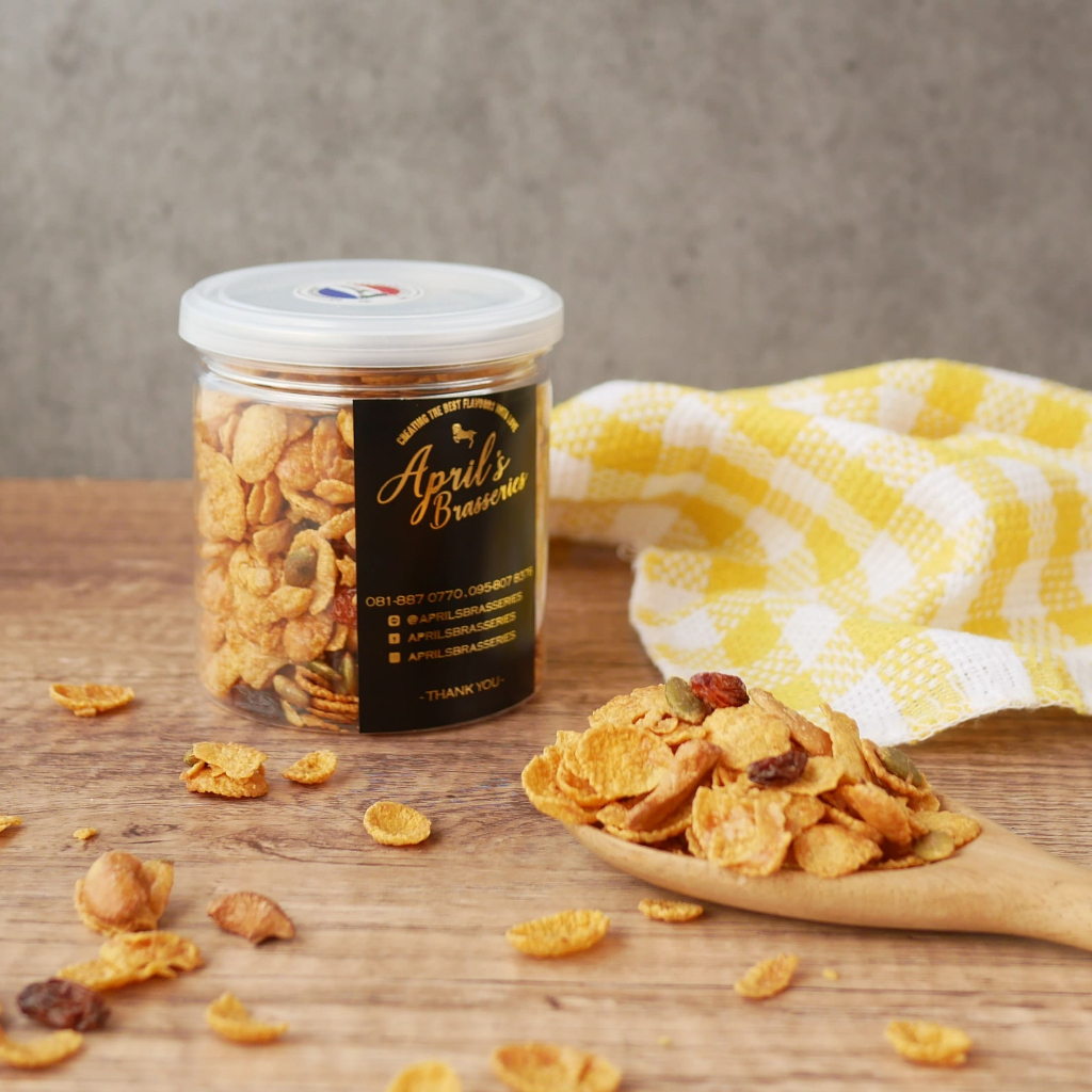 คาราเมลคอนเฟลคธัญพืช (Caramel Mixed Nut cornflakes)