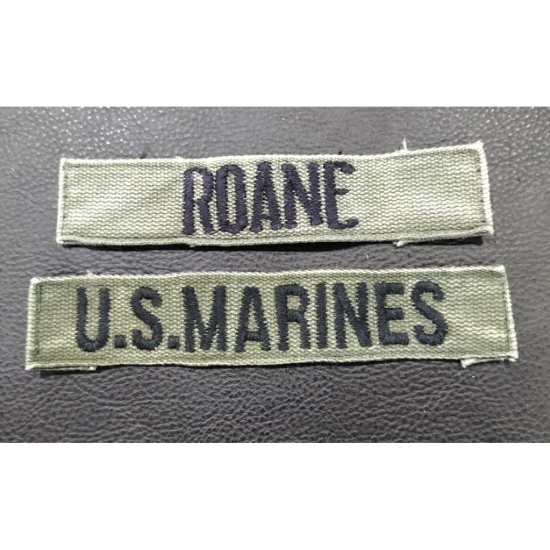 อาร์มทหารU.S.MARINES + ชื่อทหาร US.(ขายเป็นคู่)
