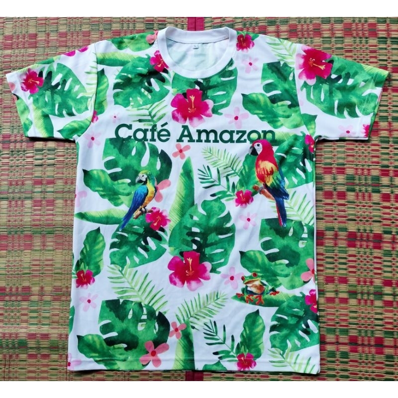 เสื้อลายดอก cafe Amazon