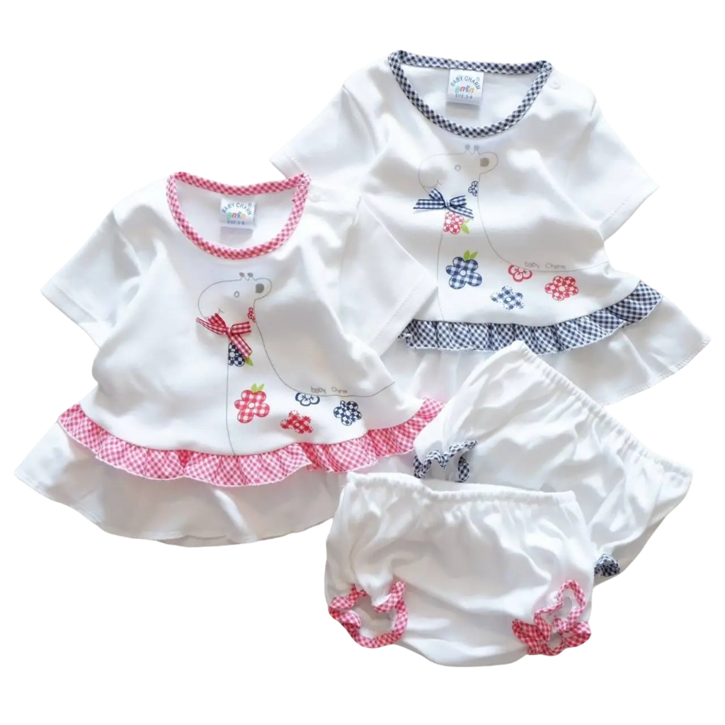 ชุดกระโปรง กางเกง ลายยีราฟ