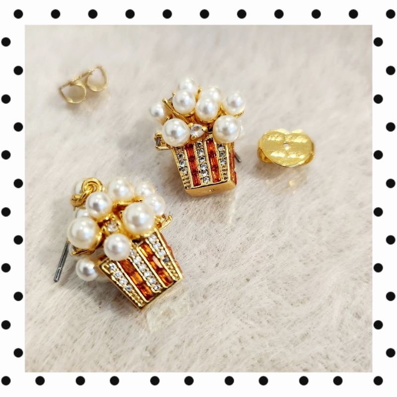 ต่างหู ห้อย ป๊อบคอร์น ♠️Winter Carnival Popcorn Earrings♠️