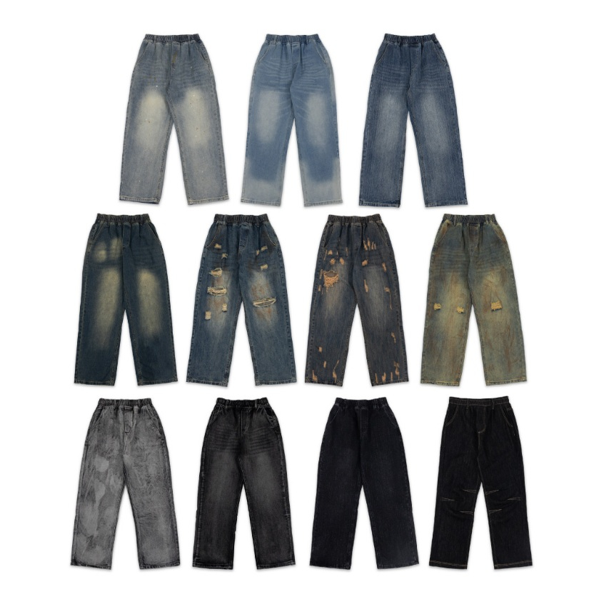 URTHE - กางเกง ยีนส์ฟอก ขายาว รุ่น Hybrid Dn