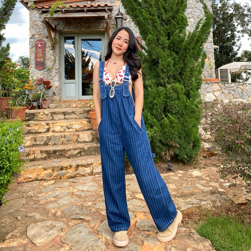 MINIGIRL STORE | Indigo denim overalls เอี๊ยมยีนส์