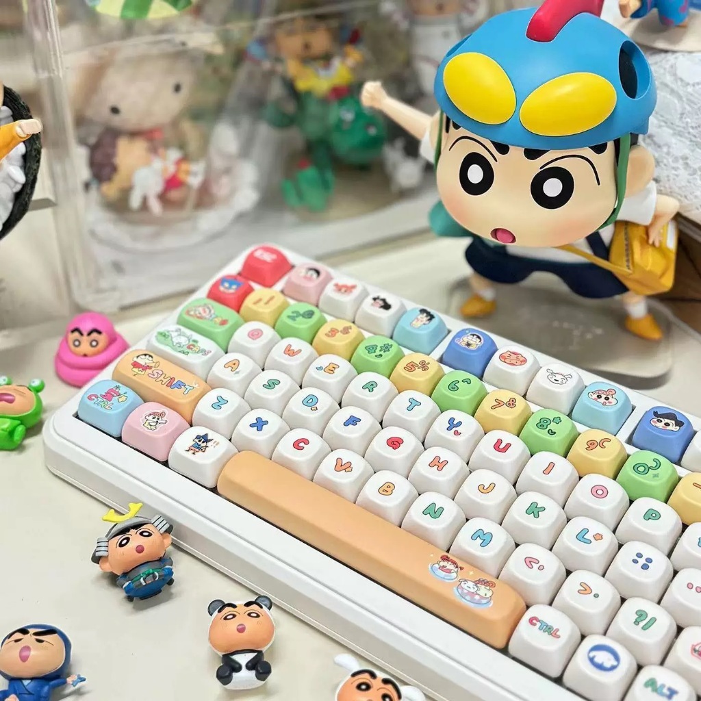 ⚡พร้อมส่งจากไทย⚡Crayon Shin-chan คีย์แคปไทย keycapsไทย Kuromi ใช้สำหรับ mechanical keyboardส่วนใหญ่