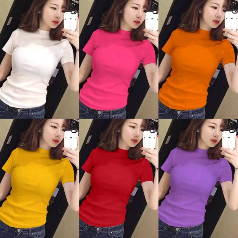 เสื้อคอเต่าแขนสั้น เต็มตัว (ผ้าคอตตอน)