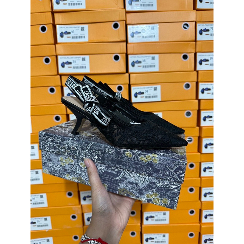 รองเท้าเสริมส้น Di.or สูง5cm งานHiend1:1 พร้อมส่ง (size36-41)แถมกล่อง งานสวยตรงปก