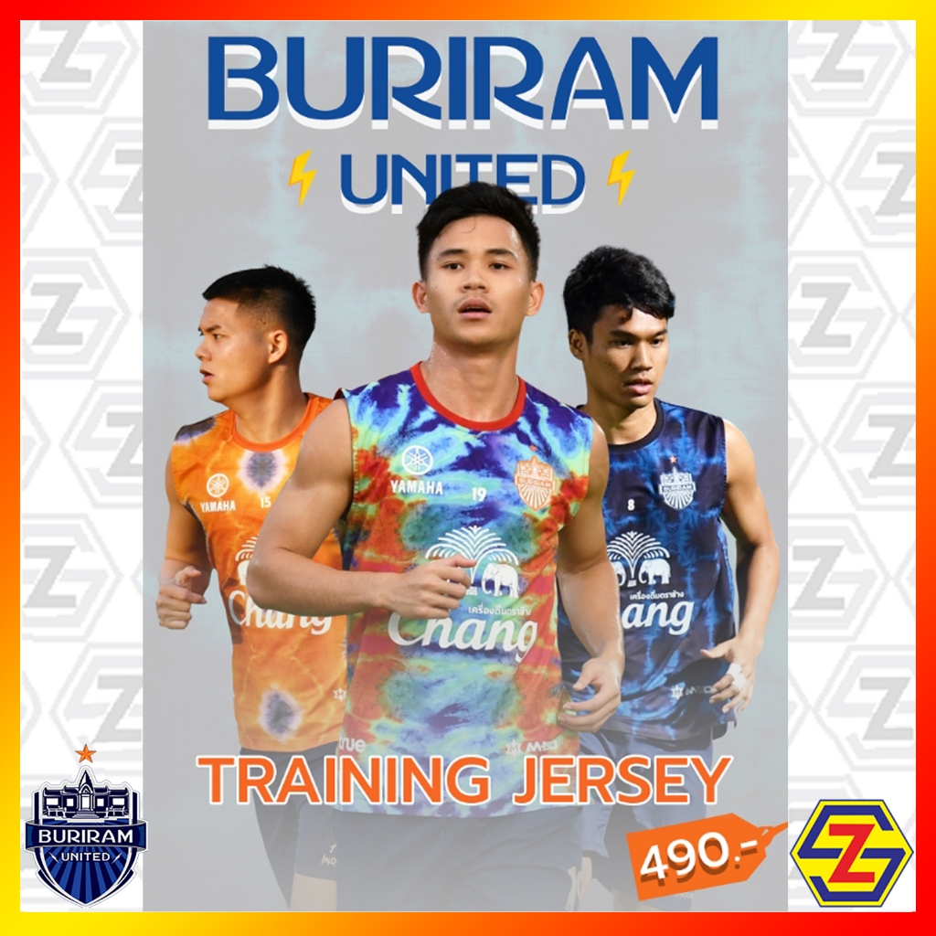 เสื้อบุรีรัมย์ ซ้อมแขนกุดลายมัดย้อม 2021/22 ของแท้💯-Tranning shirt Buriram united 2021/22