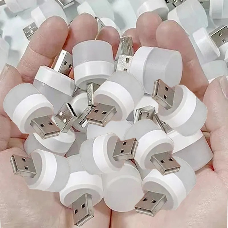 Mini LED Night Light Warm White หลอดไฟ LED ปลั ๊ ก USB แบบพกพาอ ่ านหนังสือ Ball Light 1W 5V