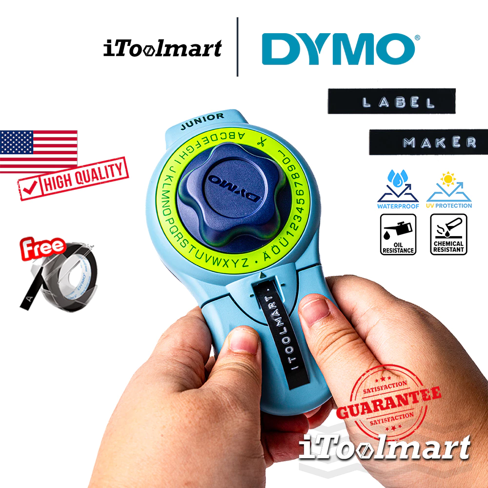 DYMO เครื่องปั๊มอักษร Embossing Junior พร้อมเทปสีดำ 1 ม้วน