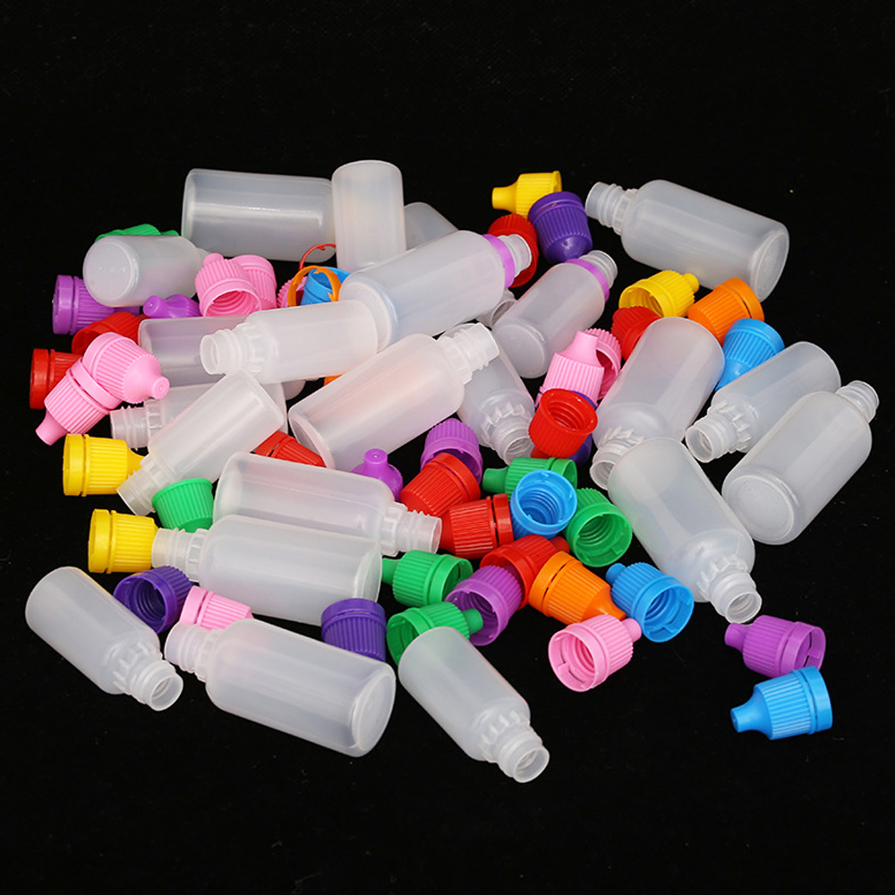 ขวดบีบหยด แพค 100ชิ้น ขนาด 3ml./5ml./10ml./15ml. มีจุกหยด พลาสติก PE บีบใช้งานง่าย บรรจุของเหลว ใส่น้ำหอม