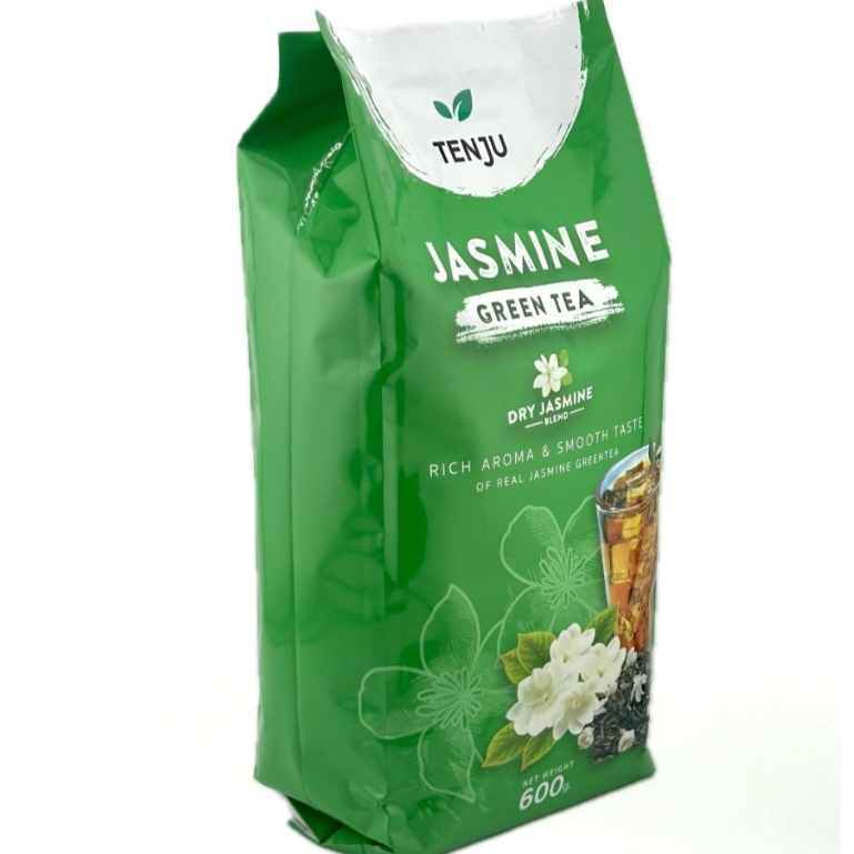 (ถุงเขียว) เท็นจู ใบชาเขียวมะลิ Tenju Jasmine Green Tea 600g
