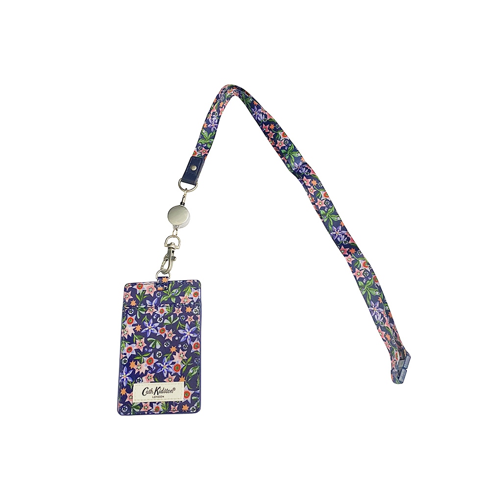 Cath Kidston Female Lanyard Raindrops Navy
