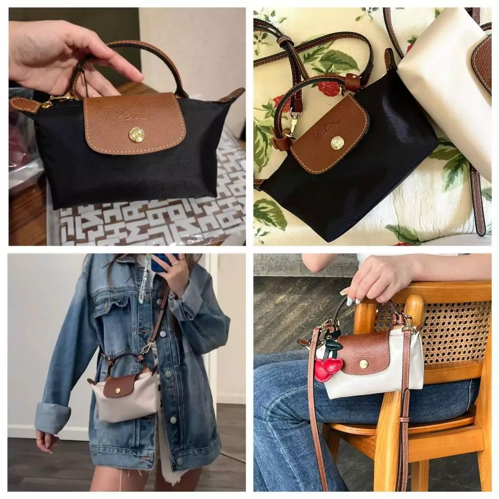 พร้อมส่ง * Longchamp Mini Pouch พร้อมชุดสายสะพาย