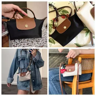 พร้อมส่ง * Longchamp Mini Pouch พร้อมชุดสายสะพาย