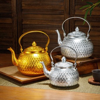 ชุดกาน้ำ อย่างดี ยี่ห้อ จรเข้ อลูมิเนียมลายไทย วินเทจ มีถ้วย…