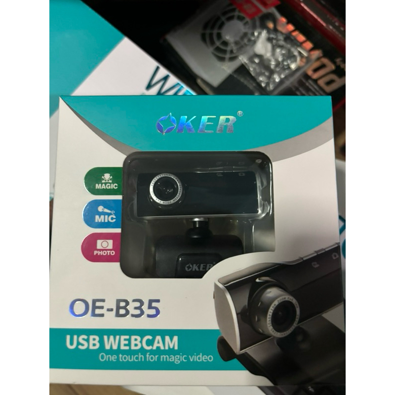 OKER OE-B35 WEB CAMERA กล้องเว็บแคมหัวเสียบ USB WEBCAM รองรับความละเอียดสูงสุด ปรับได้ 360°