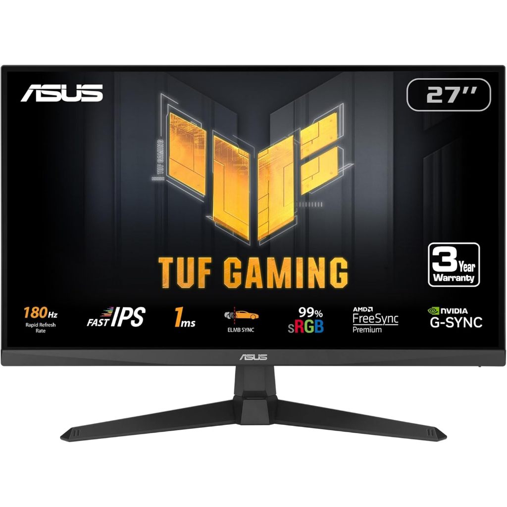 MONITOR (จอมอนิเตอร์) ASUS TUF GAMING VG279Q3A - 27 INCH FAST IPS FHD 180Hz AMD FREESYNC PREMIUM NVI
