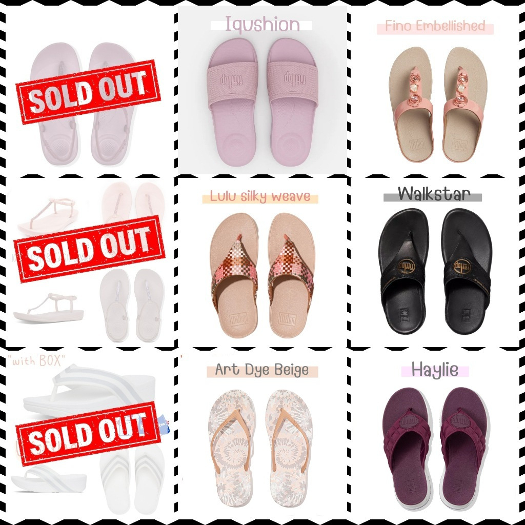 (ลดเพิ่ม 30% / ภาพสินค้าจริง) Fitflop Women's Iqushion / Iqushion Pool slides / Fino / Lulu / walkst