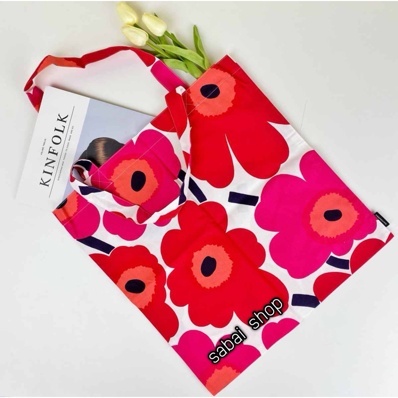 (ใส่ code>>15DD300ลด15%)Marimekko Totebag ของแท้100% หลายลายพร้อมส่ง