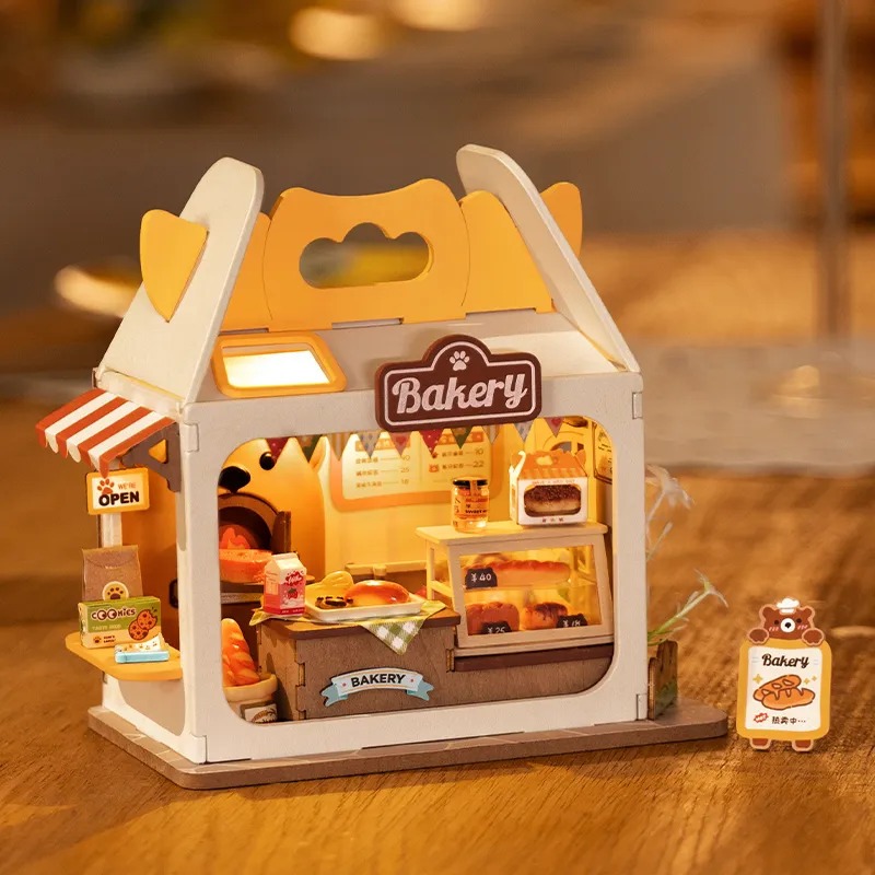 Rolife DIY Miniature Dollhouse - Food Box Shop โมเดลบ้าน ตัวต่อไม้ บ้านตุ๊กตา | ของแต่งบ้าน ของเล่นศิลปะ DIY