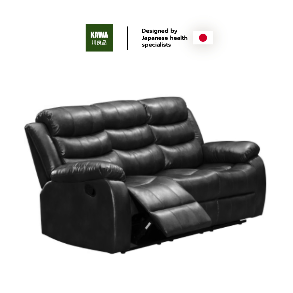 Kawa  รุ่น Hani โซฟา Recliner PVC ปรับเอน 3 ที่นั่ง นุ่มสบาย แข็งแรง กันน้ำและกันฝุ่น