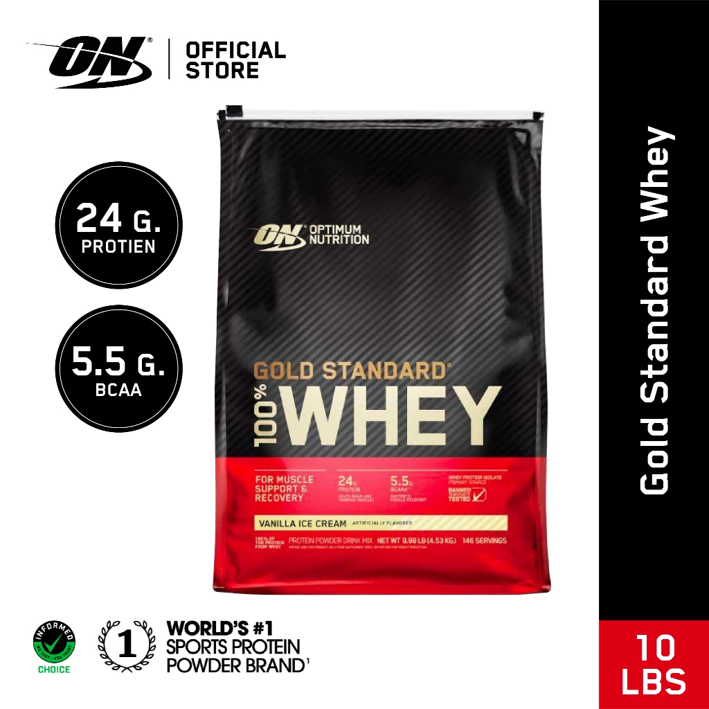[ส่งฟรี!!] Optimum Nutrition Gold Standard Whey Protein 10 Lbs.