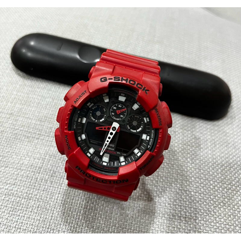 มือสอง-นาฬิกาข้อมือ G-shock model 5018 GA-100B  สภาพใหม่ หน้าปัดไร้รอยขนแมว พร้อมกล่อง!!