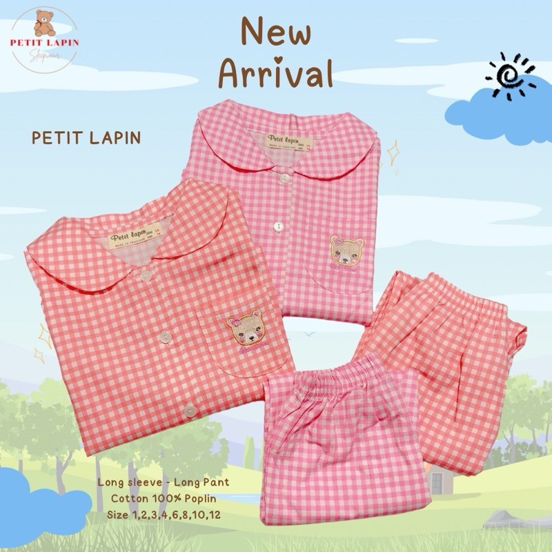 ชุดนอนเด็กหญิงแขนยาวขายาว ไซส์ 8A (7-8 ปี) แบรนด์ Petit lapin - รูปที่ 3