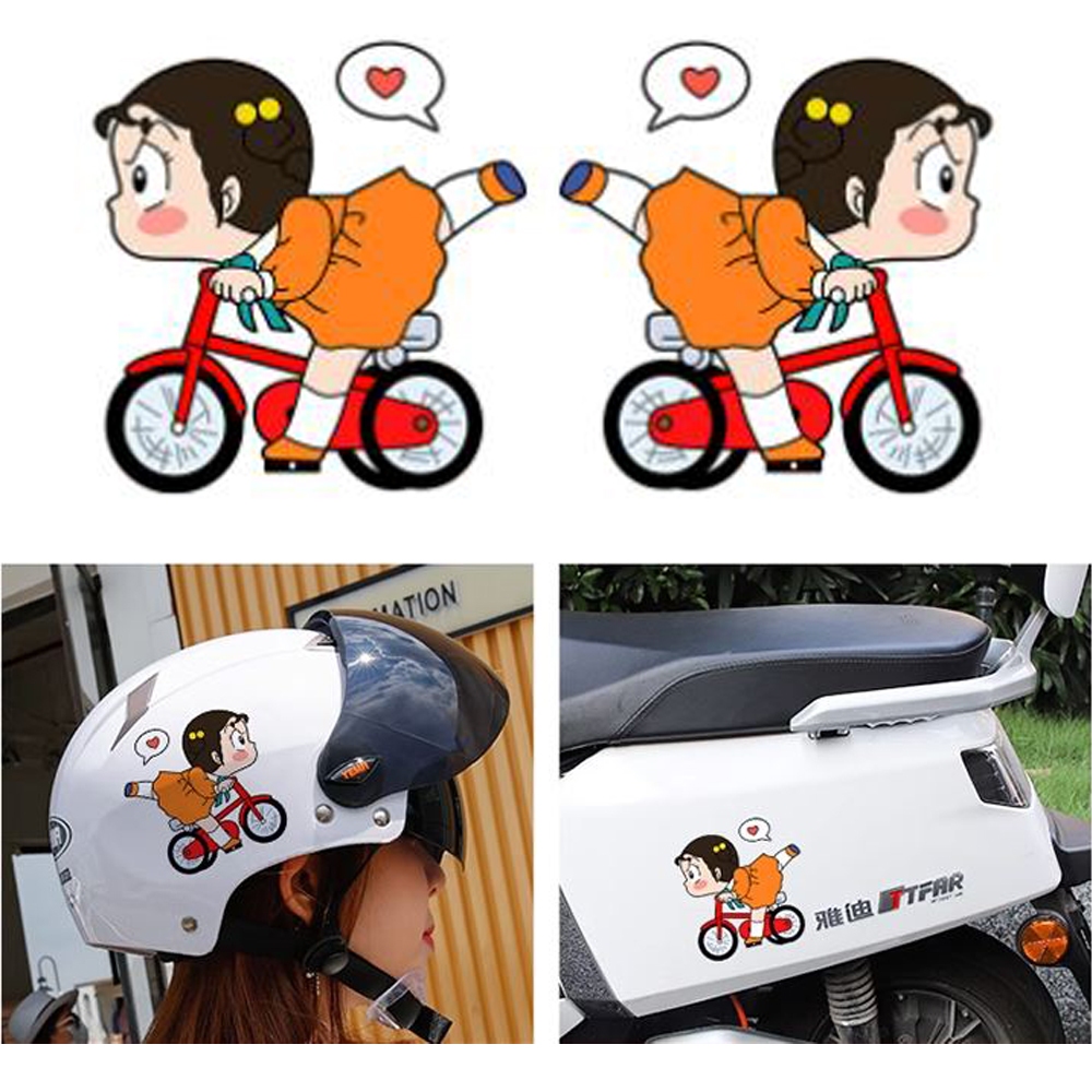 1 คู่ สติ๊กเกอร์ติดรถยนต์ การ์ตูน เด็กตลก สติ๊กเกอร์เด็ก สติ๊กเกอร์ติดหมวกกันน็อค ตู้เย็น กระเป๋า เฟอร์นิเจอร์ รถจักรยาน
