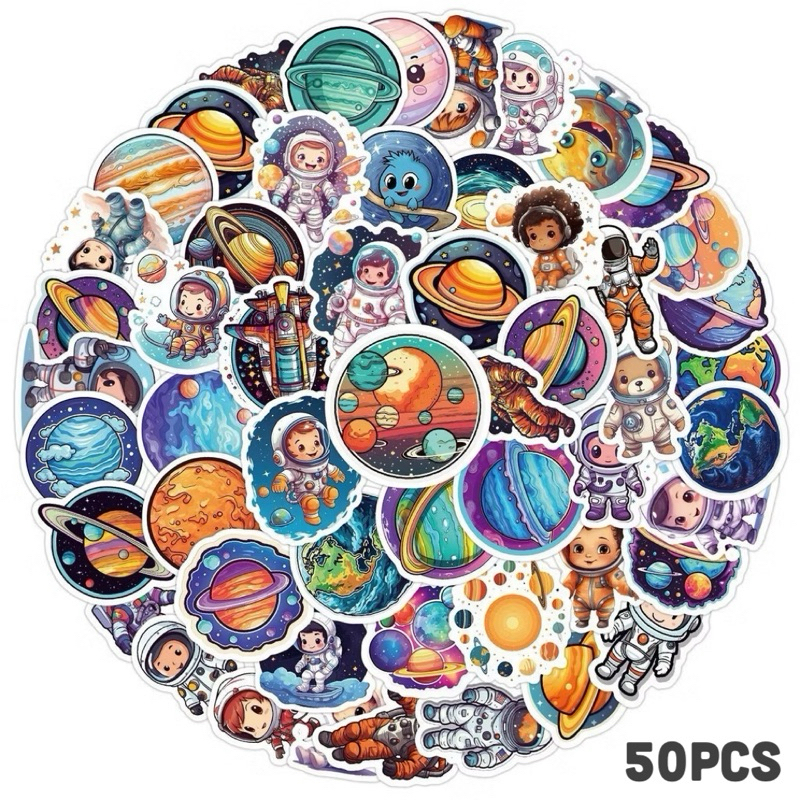 สติ๊กเกอร์ Nasa 870 อวกาศ 50ชิ้น นาซ่า นาซา นักบินอวกาศ นักบิน NASA ยานอวกาศ จานบิน ดาว UFO จรวด ดาว ติด กระเป๋า เดินทาง