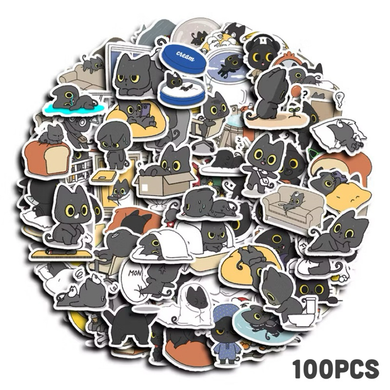 สติ๊กเกอร์ น้องแมวน่ารัก 871 น้องแมว 100ชิ้น so cute สติ้กเกอร์ น้อง แมว น่ารัก cat น้อน แมว เหมียว แมวส้ม แ ม ว แมวดำ