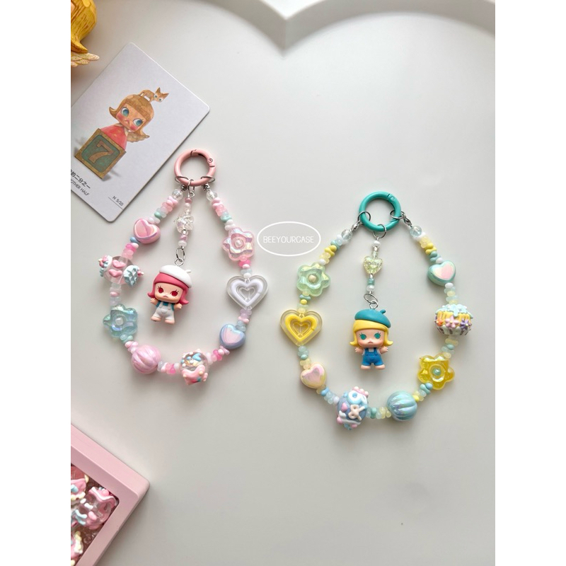 สายคล้องมือพาสเทล Popbeanแท้ % จาก popmart พร้อมส่งในไทย