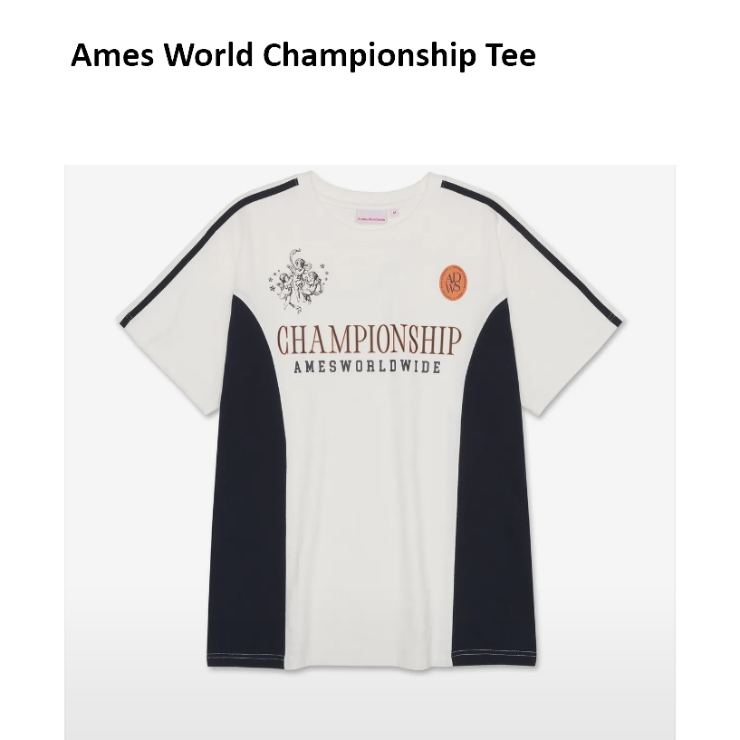 Ames World Championship Tee (White, Charcoal, Blue)