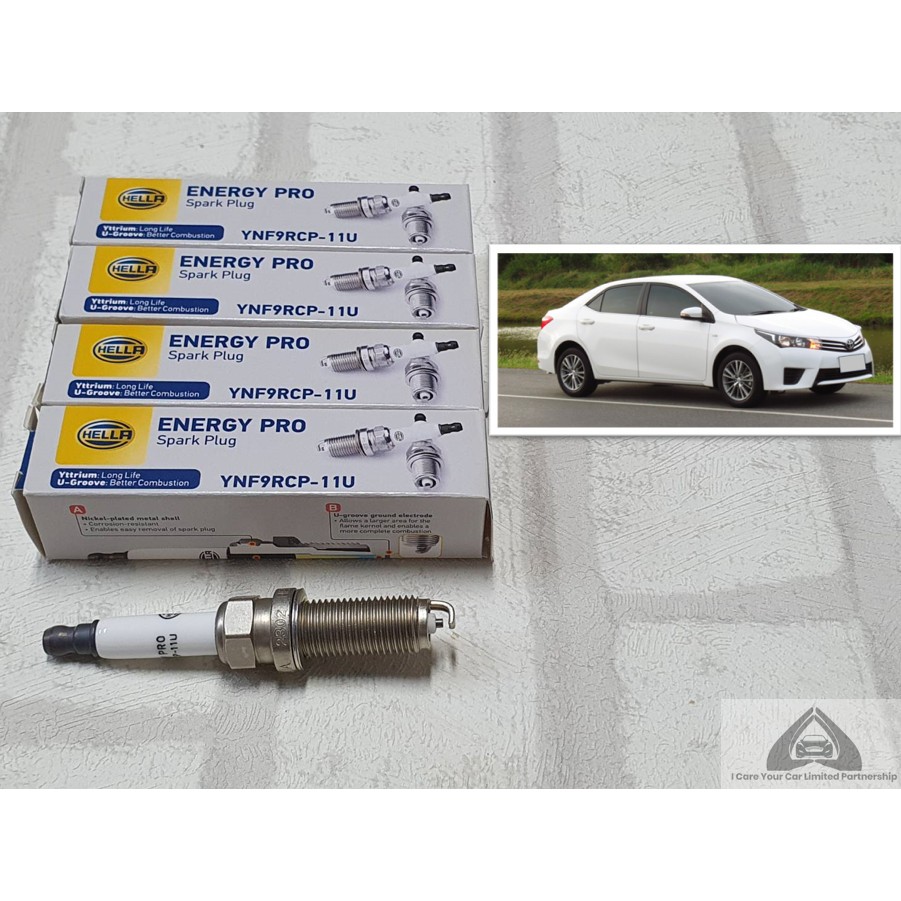 หัวเทียน Toyota Corolla Altis E170  รุ่น 1.6, 1.6 CNG, 1.8 ชุด 4 หัว / 10 หัว ระยะการใช้งาน 40000 กม