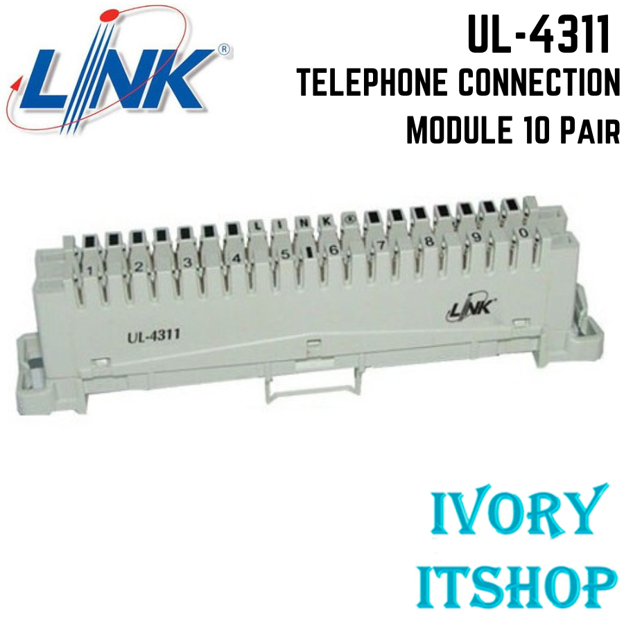 LINK UL-4311 เทอร์มินอลโทรศัพท์ TELEPHONE CONNECTION MODULE 10 Pair ( TOT Spec / OES 002 001 02 )